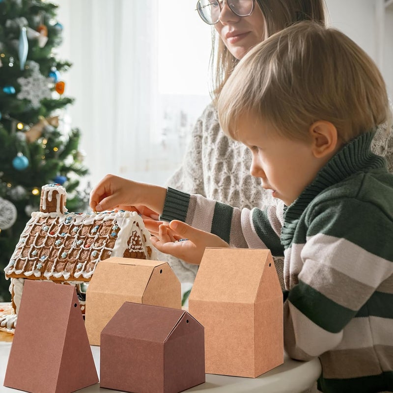 80UncleKimby 50Pcs Christmas Gingerbread House Gift Boxes - Image 2